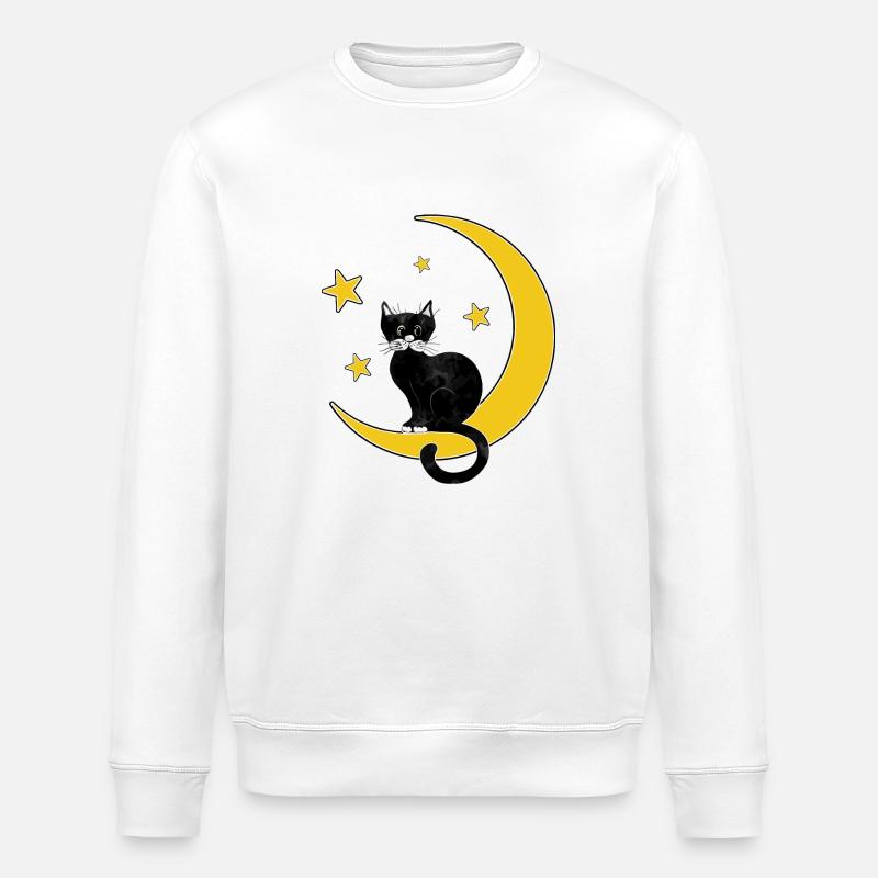 Chat - Sweat bio ROLLER Stanley/Stella Unisexe - blanc