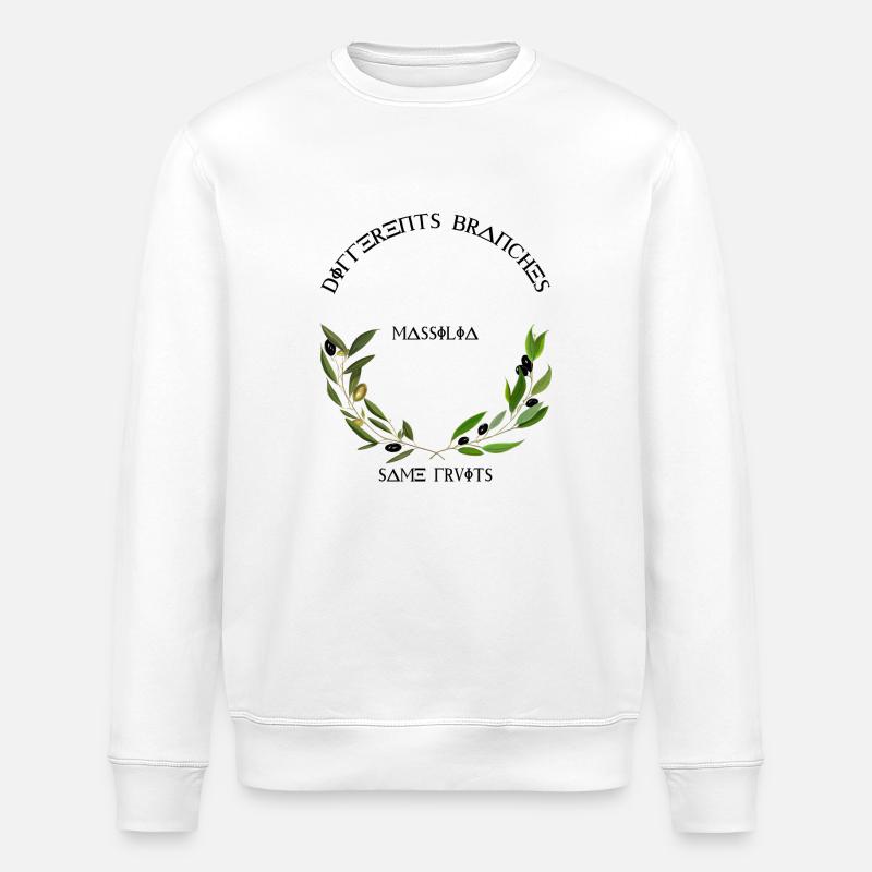 Different branches-same fruits, Massilia - Sweat bio ROLLER Stanley/Stella Unisexe - blanc