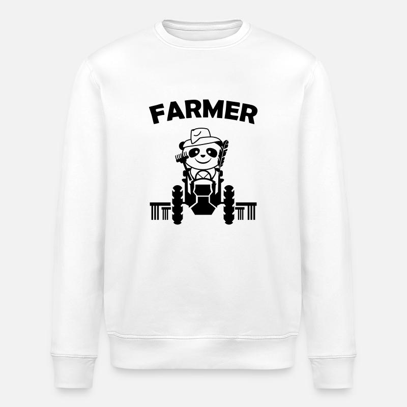 panda farmer - Stanley/Stella Unisex Bio-Sweatshirt ROLLER - Weiß