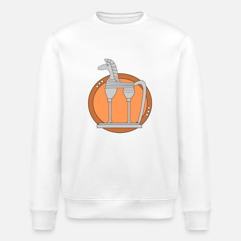 Etruskisches Pferd - Stanley/Stella Unisex Bio-Sweatshirt ROLLER - Weiß