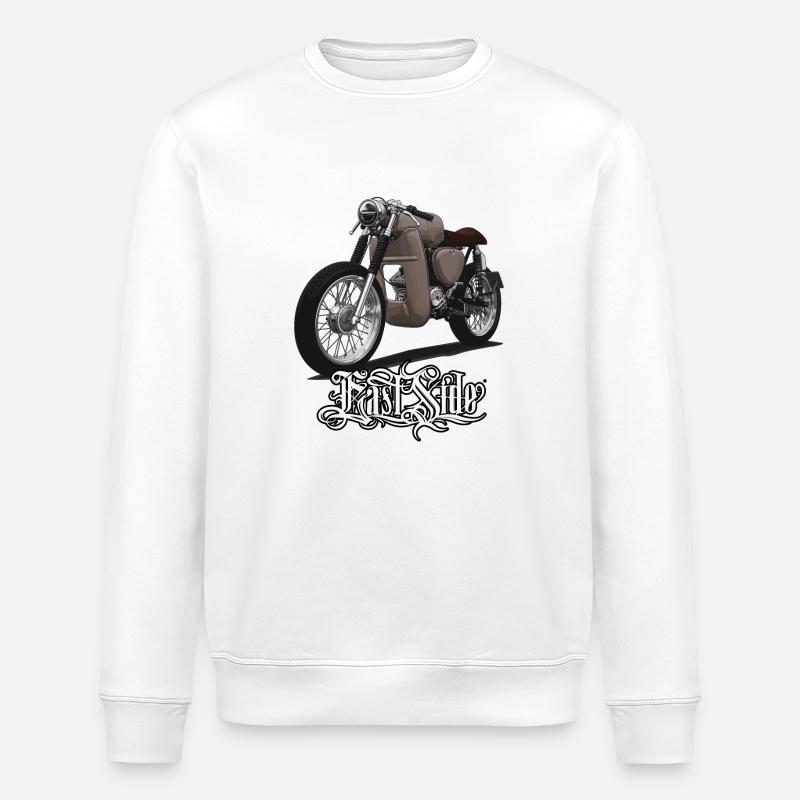 S51 (braun) // Illustration - Stanley/Stella Unisex Bio-Sweatshirt ROLLER - Weiß