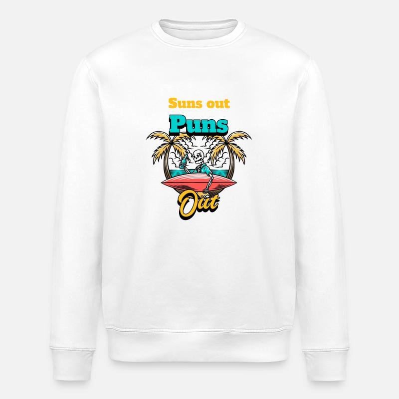 Suns out jeux de mots - Sweat bio ROLLER Stanley/Stella Unisexe - blanc