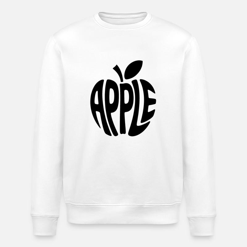 Apfel - Coole Frucht Logo - Stanley/Stella Unisex Bio-Sweatshirt ROLLER - Weiß