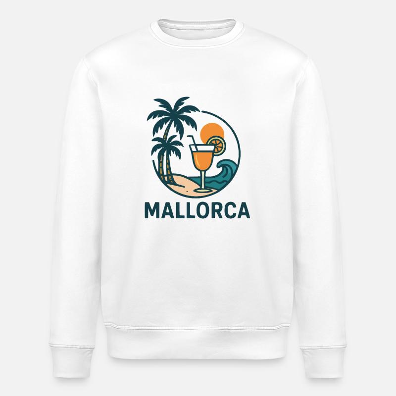 insel mallorca - Stanley/Stella Unisex Bio-Sweatshirt ROLLER - Weiß