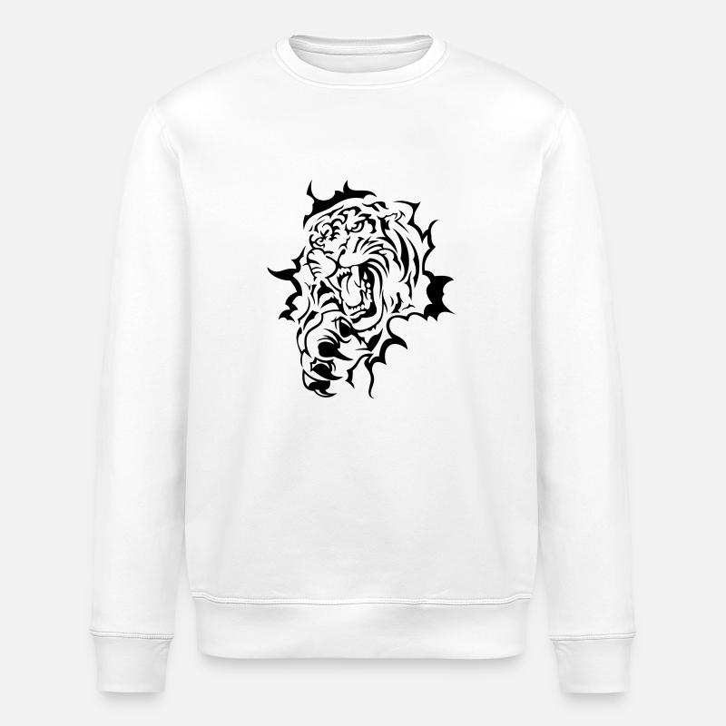 Tiger - Stanley/Stella Unisex Bio-Sweatshirt ROLLER - Weiß