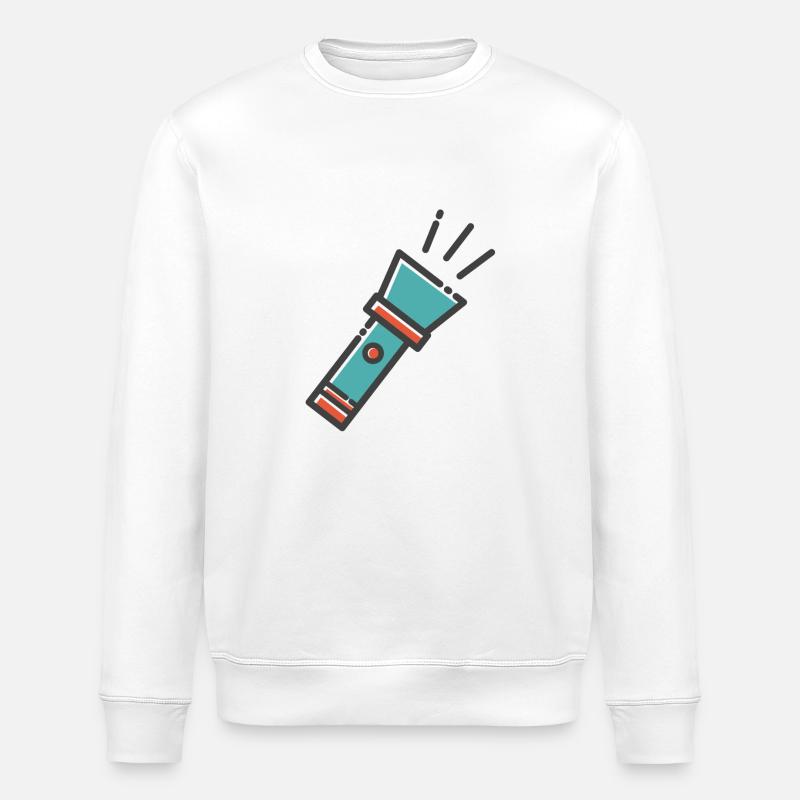lampe de poche - Sweat bio ROLLER Stanley/Stella Unisexe - blanc