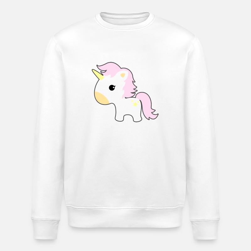 unicorn - Stanley/Stella ROLLER Unisex Organic Sweatshirt - white