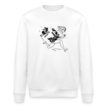 Neandertal homme des cavernes homme des cavernes steinzeit6 - Sweat bio ROLLER Stanley/Stella Unisexe - blanc - Devant - Nik (191cm)