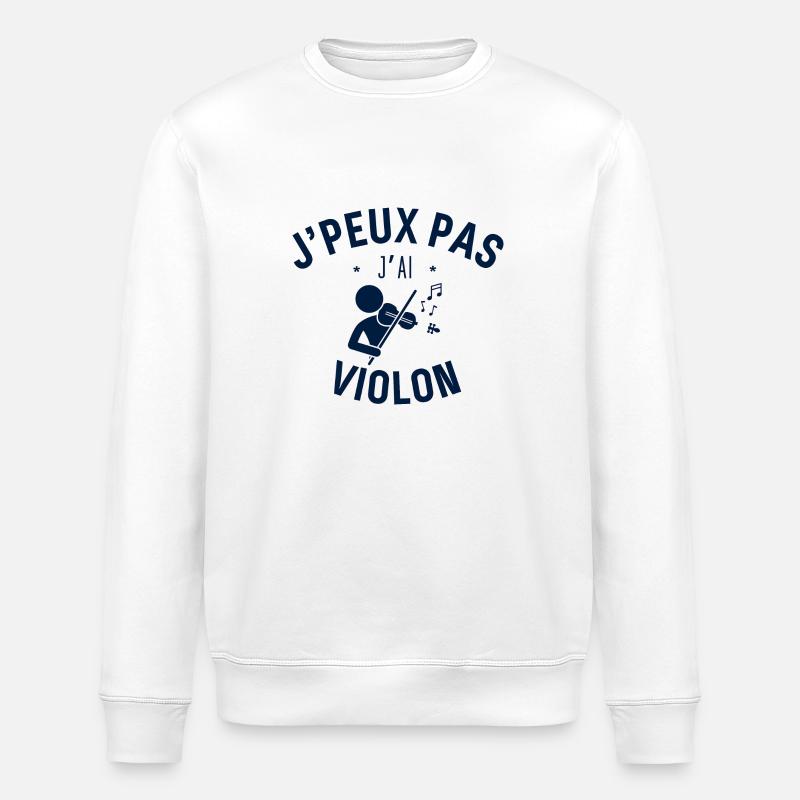 J'peux pas j'ai Violon - Sweat bio ROLLER Stanley/Stella Unisexe - blanc