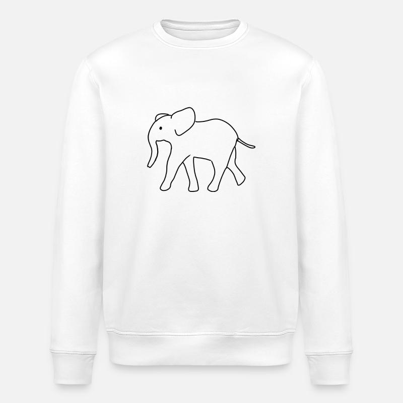 éléphant symbole animaux animaux - Sweat bio ROLLER Stanley/Stella Unisexe - blanc