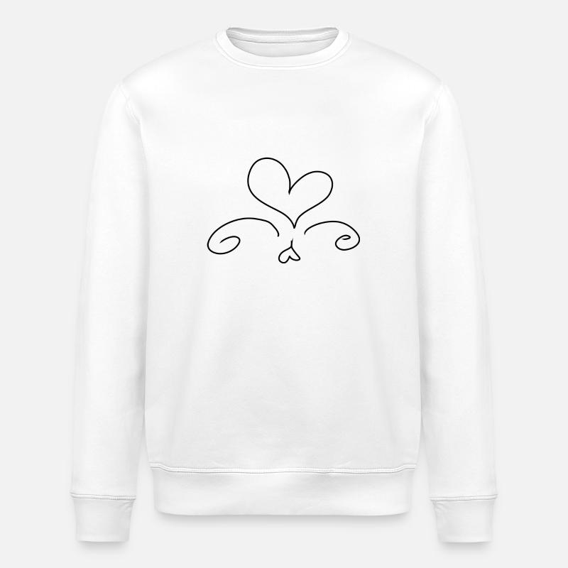 Herz Liebe Symbol - Stanley/Stella Unisex Bio-Sweatshirt ROLLER - Weiß