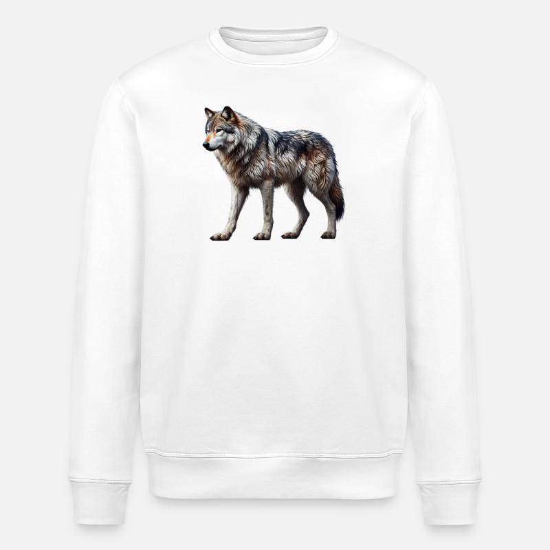 Wolf - Stanley/Stella Unisex Bio-Sweatshirt ROLLER - Weiß