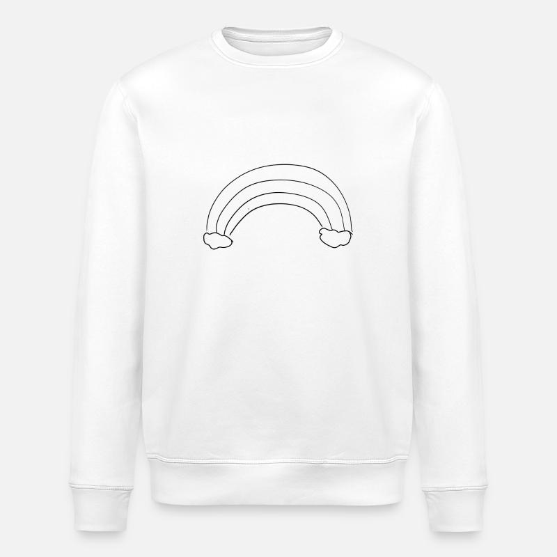 regenbogen symbol wolken - Stanley/Stella Unisex Bio-Sweatshirt ROLLER - Weiß