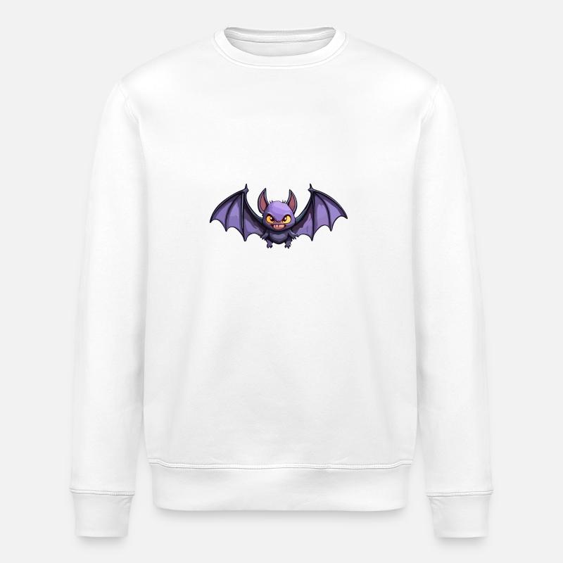 Fledermaus / Vampir / Dracula / Tier / Halloween - Stanley/Stella Unisex Bio-Sweatshirt ROLLER - Weiß