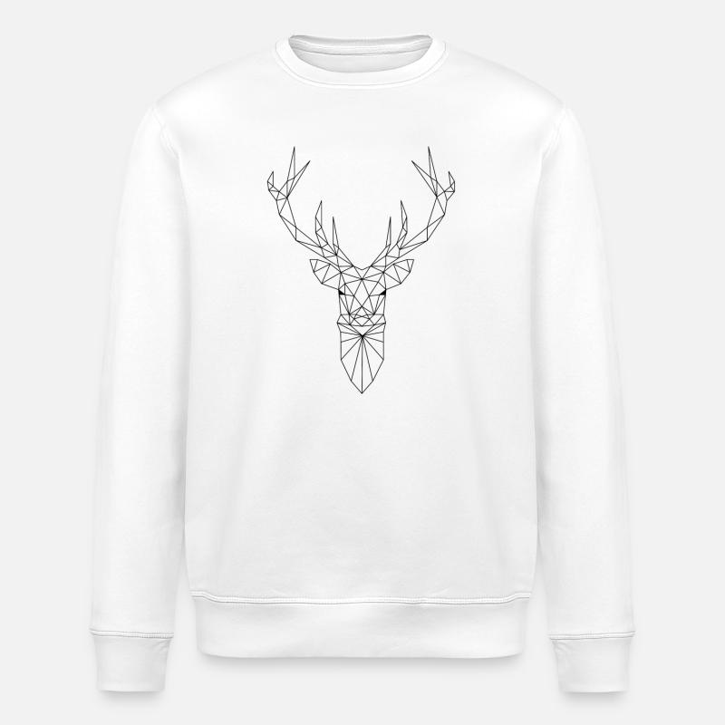 triangle Hirsch - Sweat bio ROLLER Stanley/Stella Unisexe - blanc