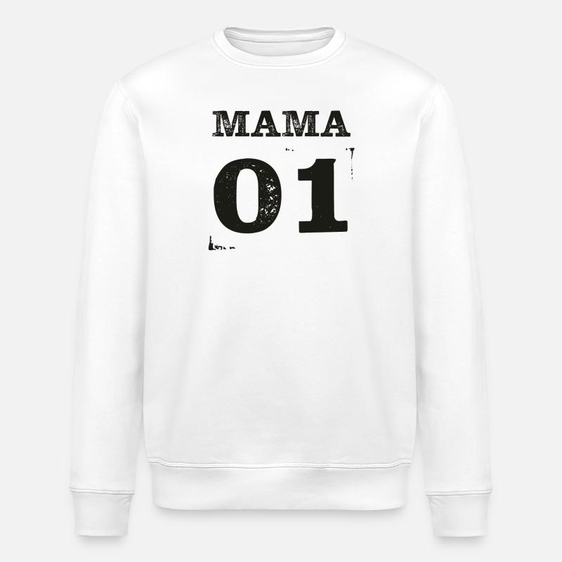 Mama 01 Partnerlook Partnershirt - Stanley/Stella Unisex Bio-Sweatshirt ROLLER - Weiß