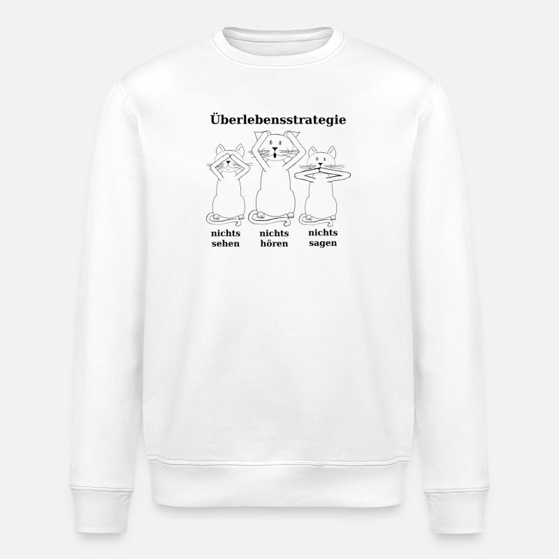 die drei schwarz - Stanley/Stella Unisex Bio-Sweatshirt ROLLER - Weiß