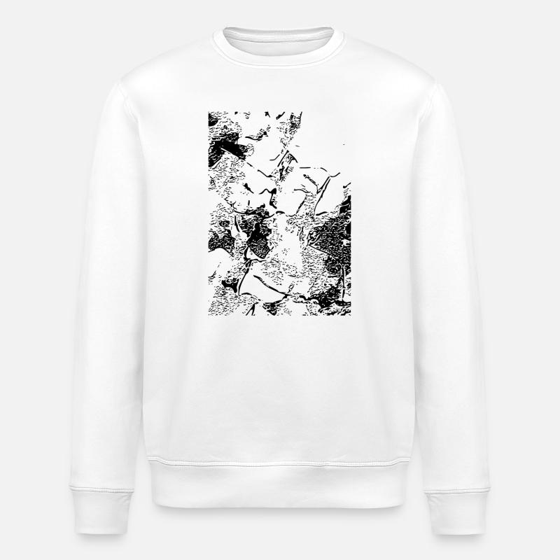 Abstract image / line / black / pattern - Stanley/Stella ROLLER Unisex Organic Sweatshirt - white