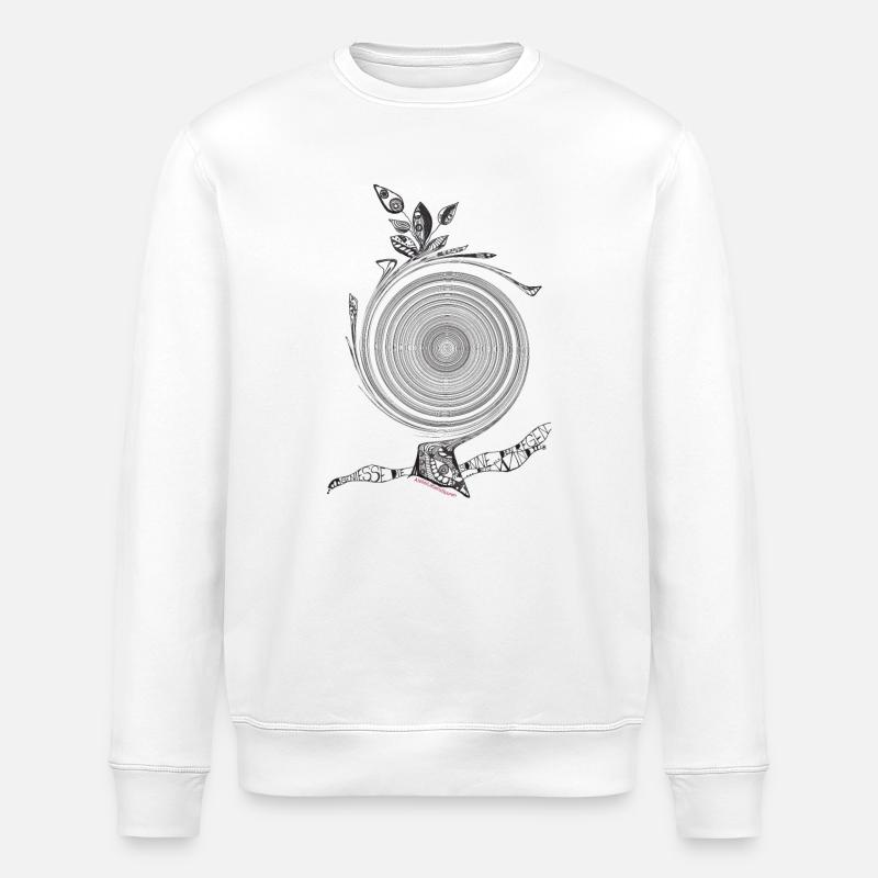 La puissance du milieu - Sweat bio ROLLER Stanley/Stella Unisexe - blanc