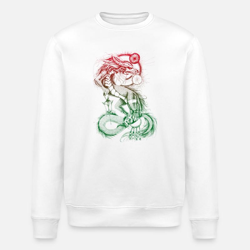 The Dragon - Stanley/Stella Unisex Bio-Sweatshirt ROLLER - Weiß