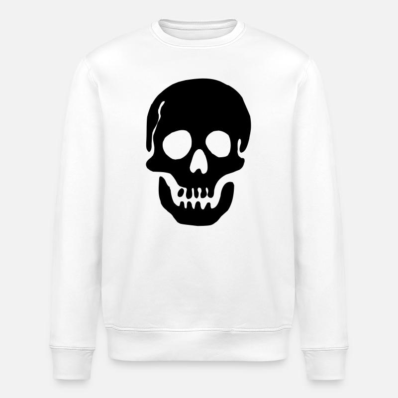 Piratenschädel Schattenbild Schön für einen - Stanley/Stella Unisex Bio-Sweatshirt ROLLER - Weiß