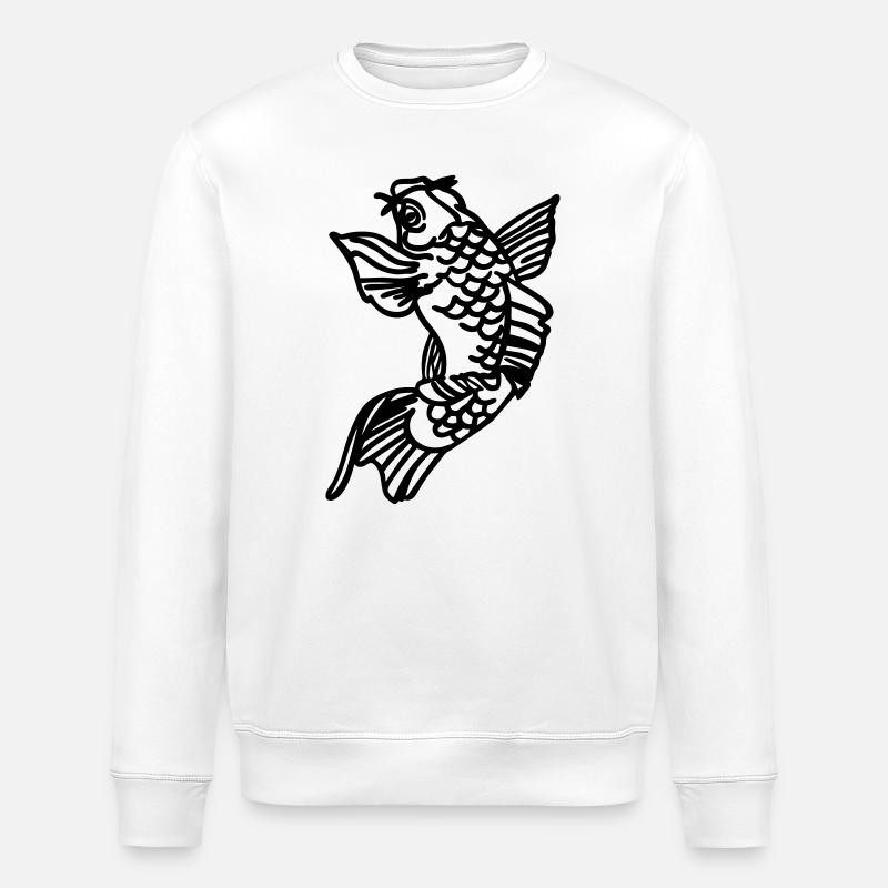 Koi Karpfen - Stanley/Stella Unisex Bio-Sweatshirt ROLLER - Weiß