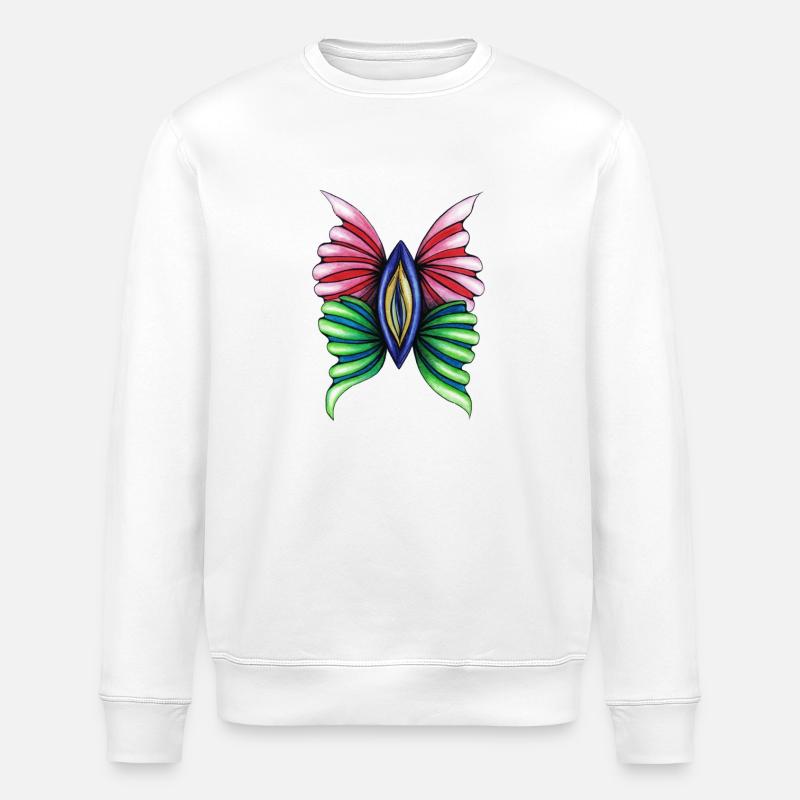 Butterfly Vulva - Sweat bio ROLLER Stanley/Stella Unisexe - blanc
