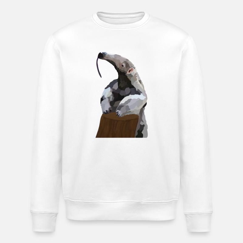 Antonio, der Ameisenbär - Stanley/Stella Unisex Bio-Sweatshirt ROLLER - Weiß