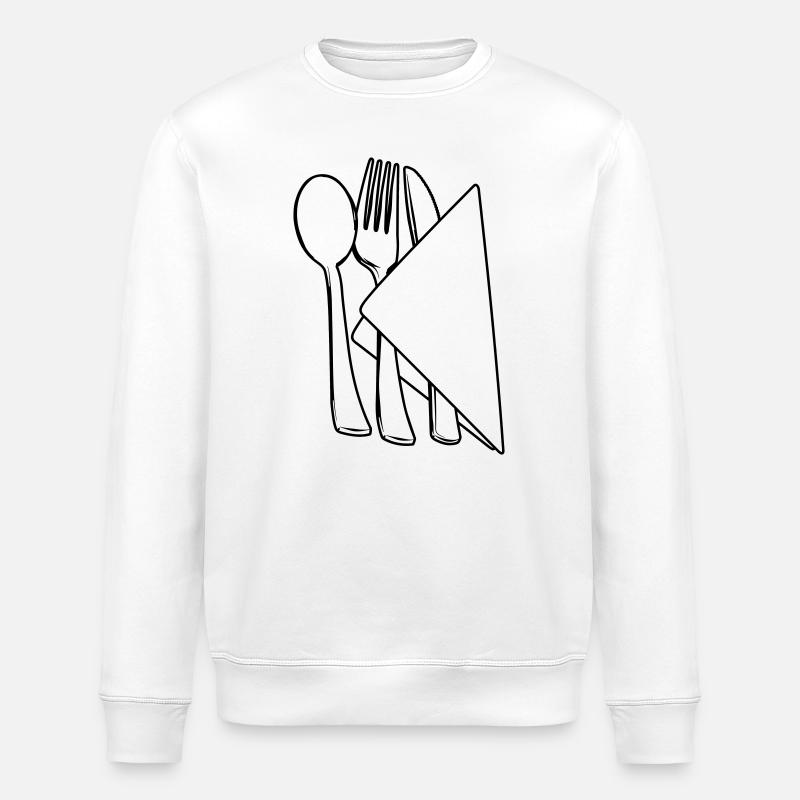 Couverts dans la serviette - Sweat bio ROLLER Stanley/Stella Unisexe - blanc