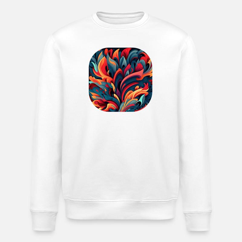 Abstrait - Sweat bio ROLLER Stanley/Stella Unisexe - blanc