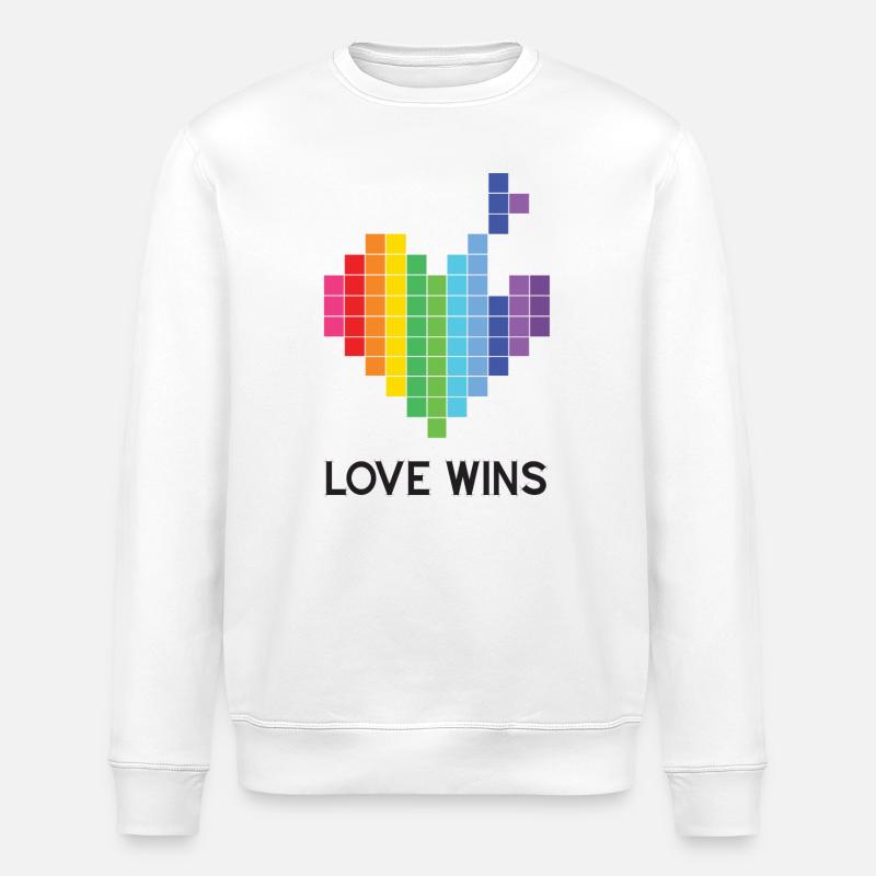 Pride Month LGBT - Liebe gewinnt - Stanley/Stella Unisex Bio-Sweatshirt ROLLER - Weiß