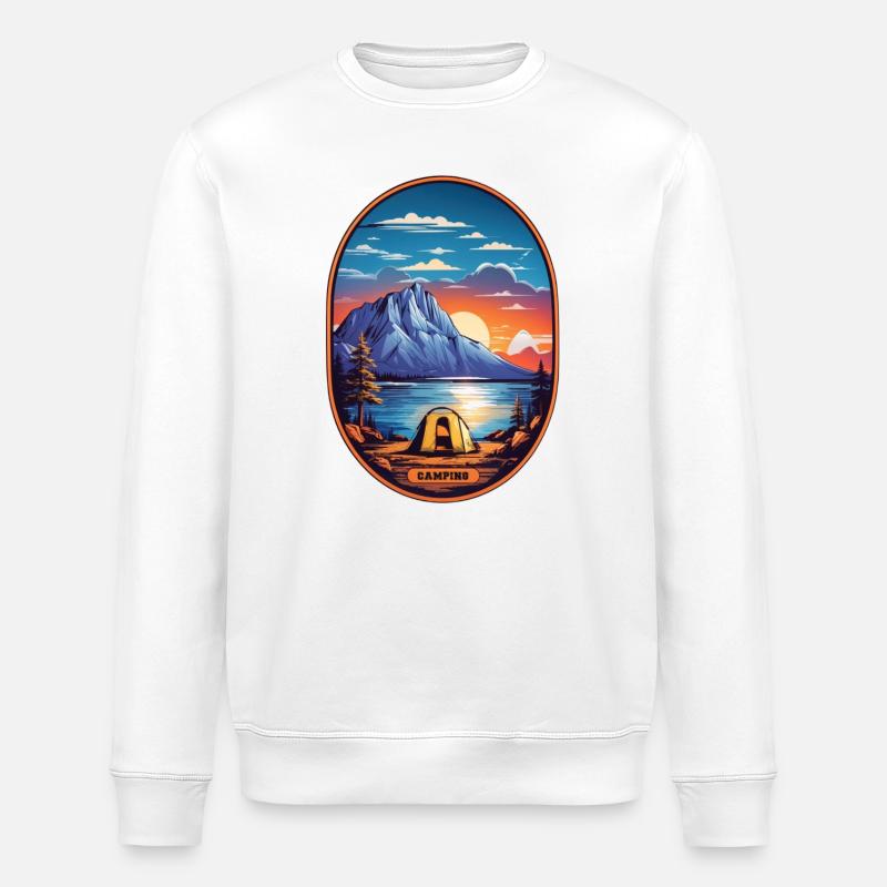 Camping Zeit - Stanley/Stella Unisex Bio-Sweatshirt ROLLER - Weiß