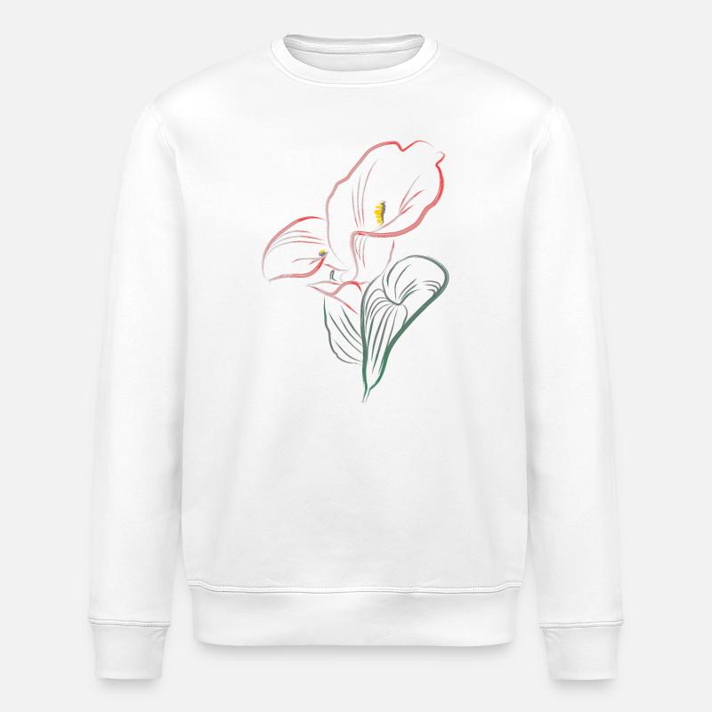 Mélange CALLA Rouge-Rose - Sweat bio ROLLER Stanley/Stella Unisexe - blanc