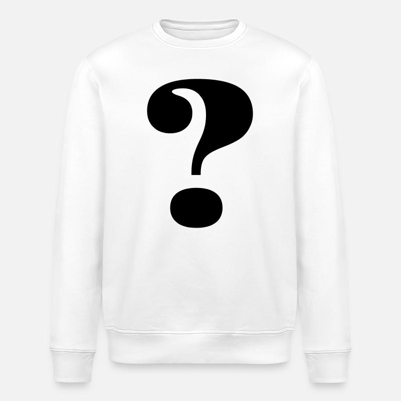 Grand point d’interrogation - Sweat bio ROLLER Stanley/Stella Unisexe - blanc