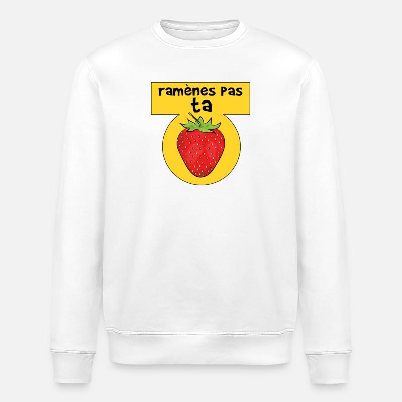Bringen Sie Ihre Erdbeere nicht mit - Stanley/Stella Unisex Bio-Sweatshirt ROLLER - Weiß