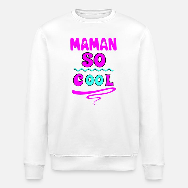 Maman so cool - Sweat bio ROLLER Stanley/Stella Unisexe - blanc