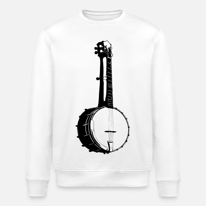 Dessin de banjo - Sweat bio ROLLER Stanley/Stella Unisexe - blanc