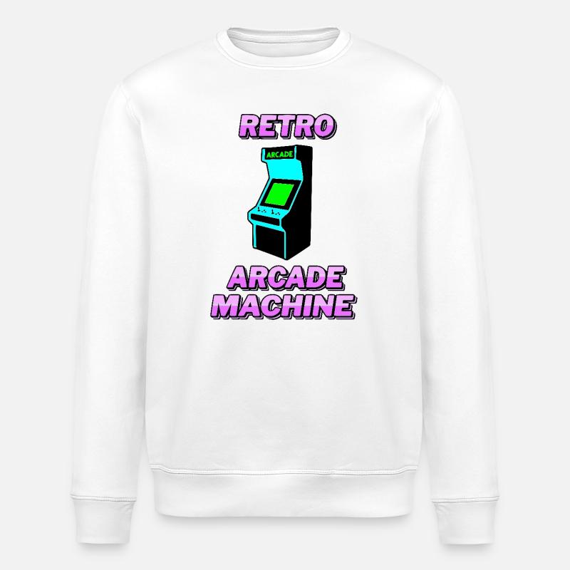 Retro arcade machine - Sweat bio ROLLER Stanley/Stella Unisexe - blanc
