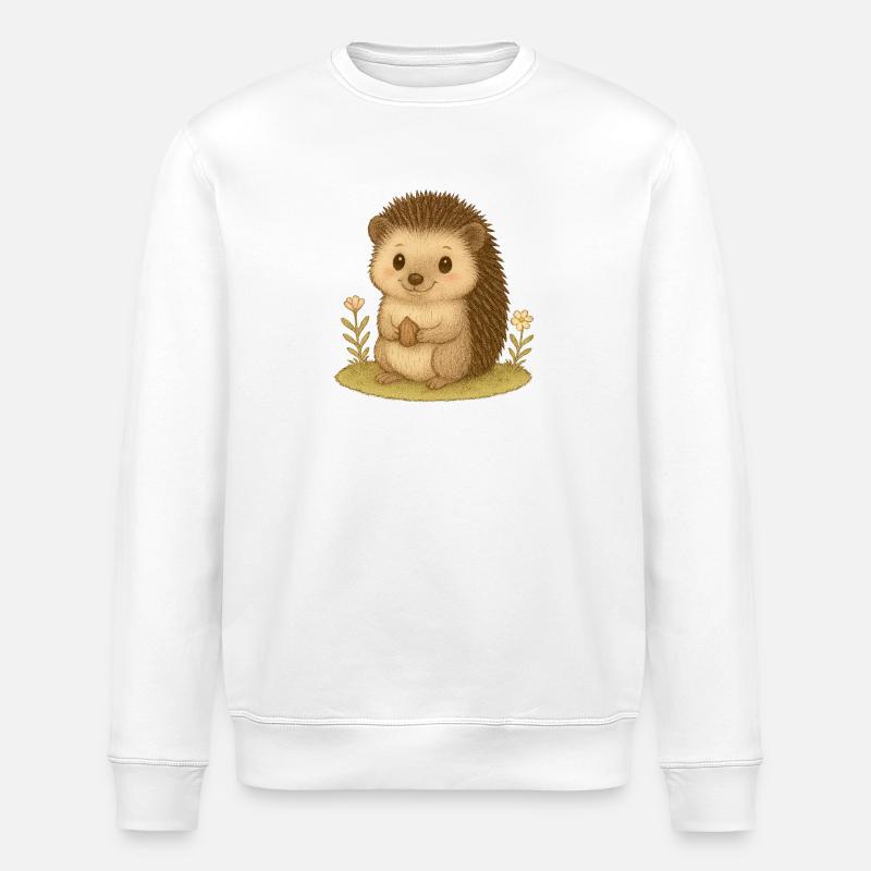 Nordischer Wald - Stachelschwein - Stanley/Stella Unisex Bio-Sweatshirt ROLLER - Weiß