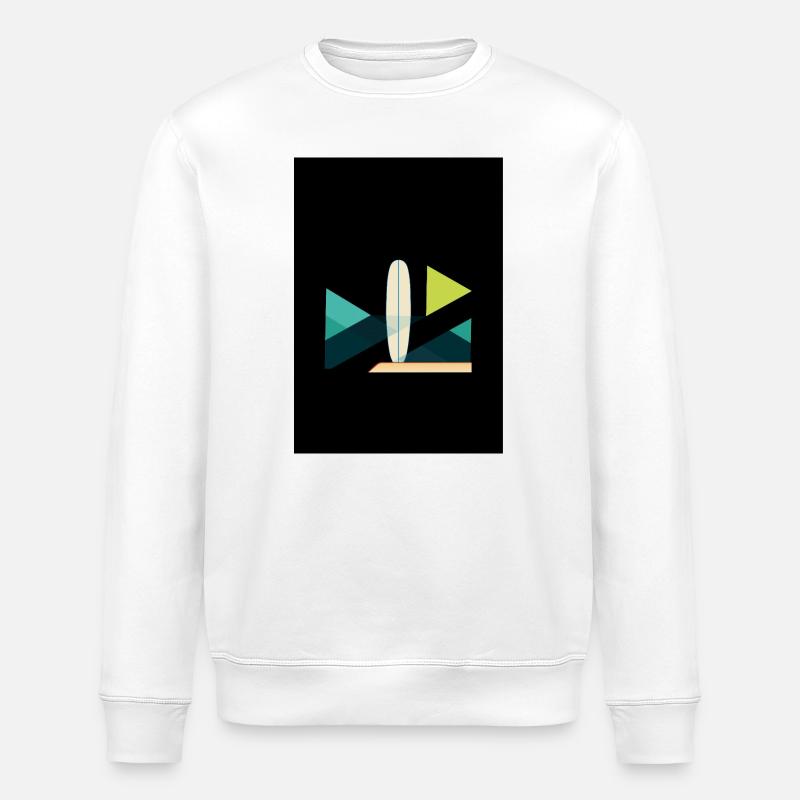 Abstrakte Surf- und Wellenkunst - Stanley/Stella Unisex Bio-Sweatshirt ROLLER - Weiß