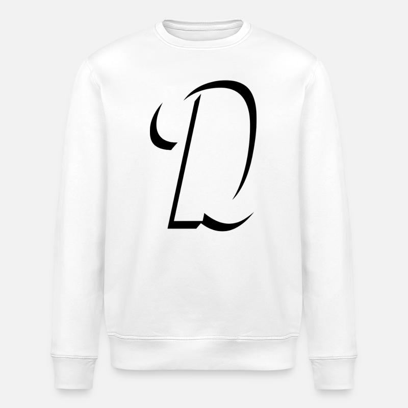 Letter D, Name, der Buchstabe D - Stanley/Stella Unisex Bio-Sweatshirt ROLLER - Weiß