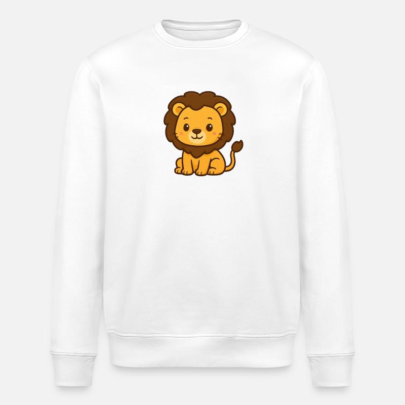 Lion mignon - Sweat bio ROLLER Stanley/Stella Unisexe - blanc