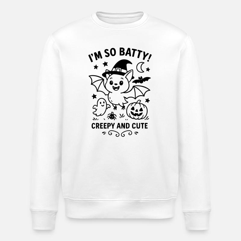 batty - Stanley/Stella Unisex Bio-Sweatshirt ROLLER - Weiß