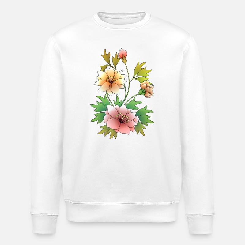 Blumen - Stanley/Stella Unisex Bio-Sweatshirt ROLLER - Weiß