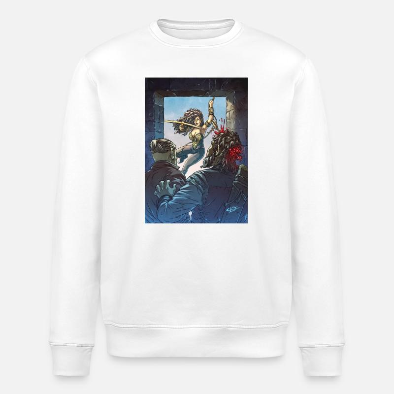 Fantasy-Krieger - Stanley/Stella Unisex Bio-Sweatshirt ROLLER - Weiß