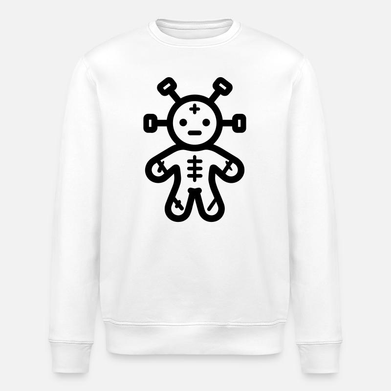 Poupée Vaudou - Sweat bio ROLLER Stanley/Stella Unisexe - blanc