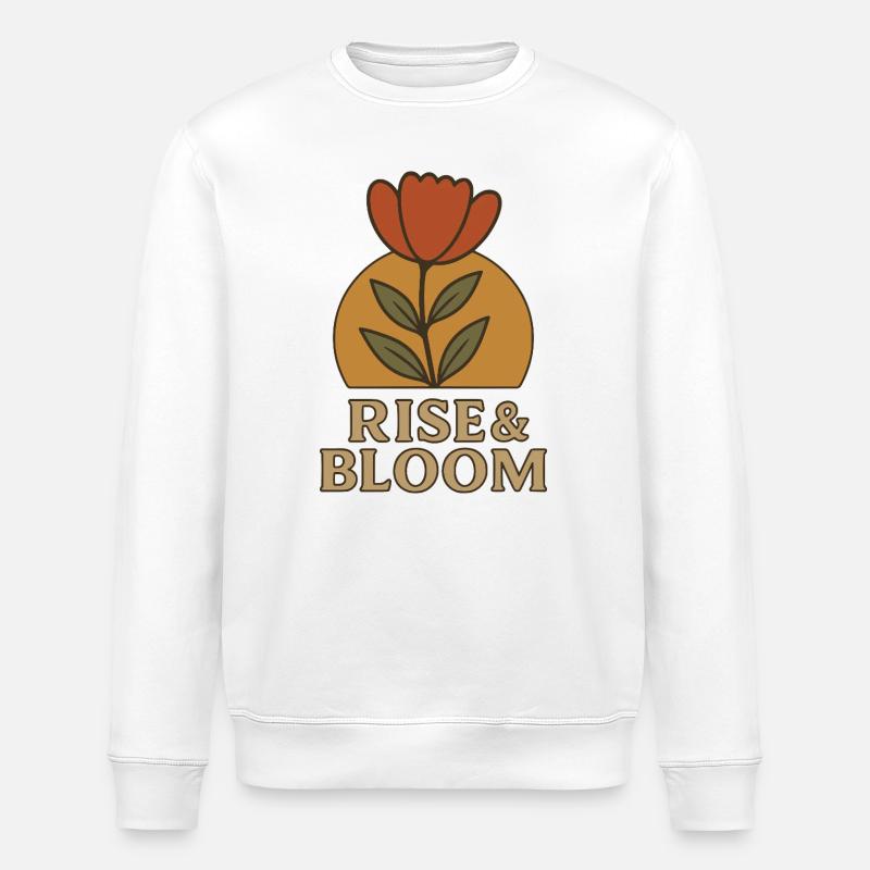Rise & Bloom - Stanley/Stella Unisex Bio-Sweatshirt ROLLER - Weiß