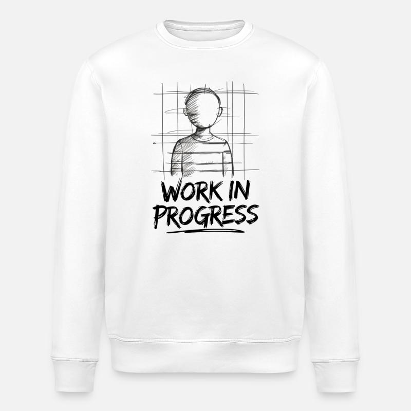 Work in Progress – Unfinished Art - Stanley/Stella ROLLER Unisex Organic Sweatshirt - white