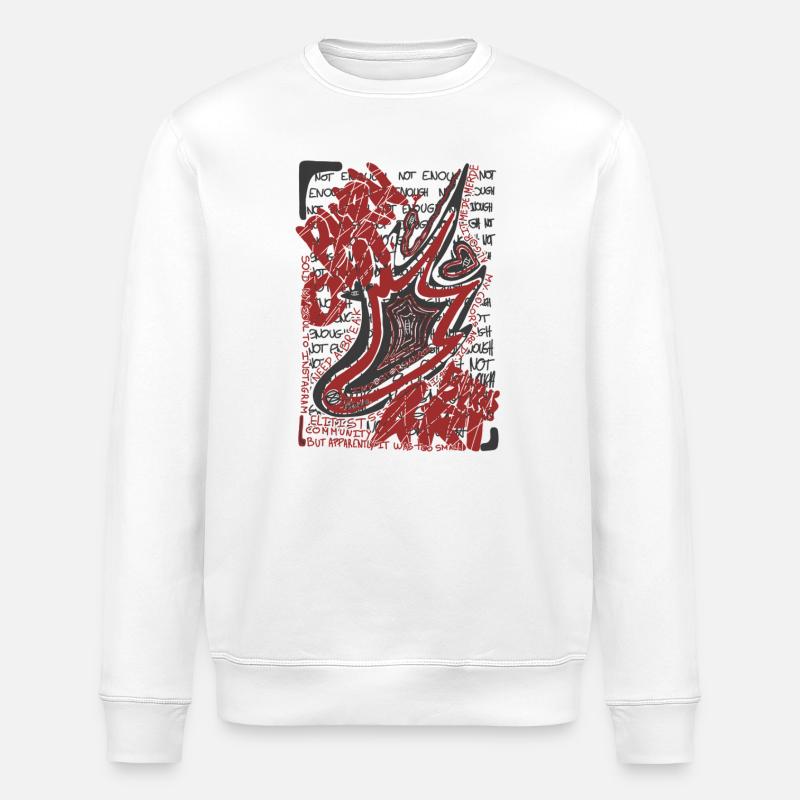 BURNOUT VERBRENNT KUNST - Stanley/Stella Unisex Bio-Sweatshirt ROLLER - Weiß