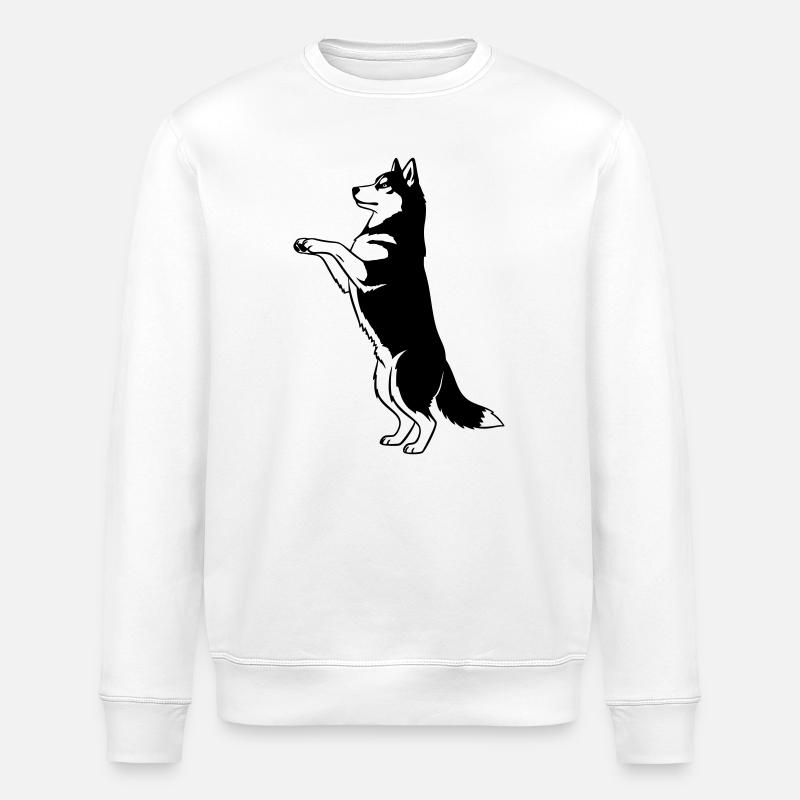 Vecteur de silhouette du chien debout - Sweat bio ROLLER Stanley/Stella Unisexe - blanc